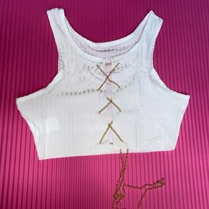 Cute chain crop top